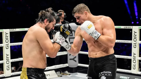 GLORY 100: Rico Verhoeven Cruises to 13th Title Defense Against Artem Vakhitov; Sergej Maslobojev Stops Tarik Khbabez; Petchpanomrung and Donovan Wisse Retain Titles poster