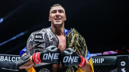 Roman Kryklia Returns to the Ring, Takes on WBC Champion Alex Roberts for the Inaugural ONE Heavyweight Muay Thai Belt on December 8 poster