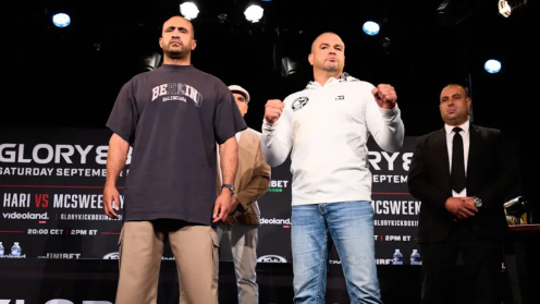 GLORY 88 Weigh-in Results: All Fighters Make Weight, Badr Hari to Clash With James McSweeney for a Spot in the Heavyweight Grand Prix poster