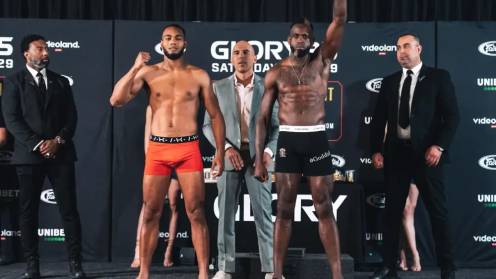 GLORY 85 Weigh-in Results: All Fighters Make Weight, Welterweight Title Fight & Heavyweight Tournament Are Set poster